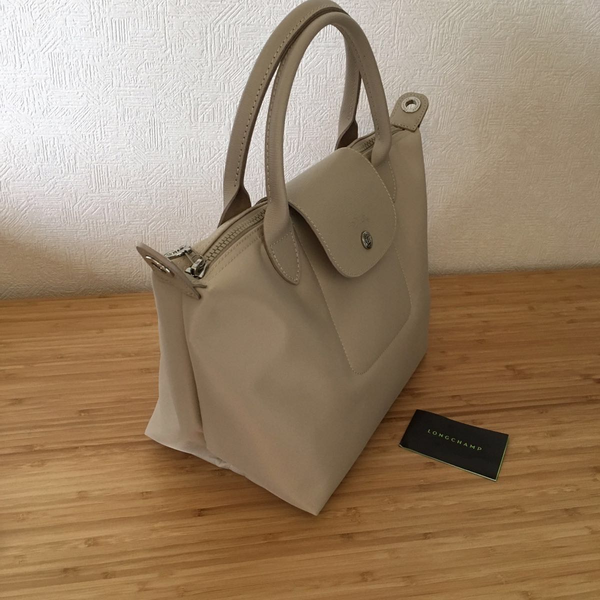 新品 France製☆ロンシャン ル プリアージュ ネオ ハンドバッグS ベージュ