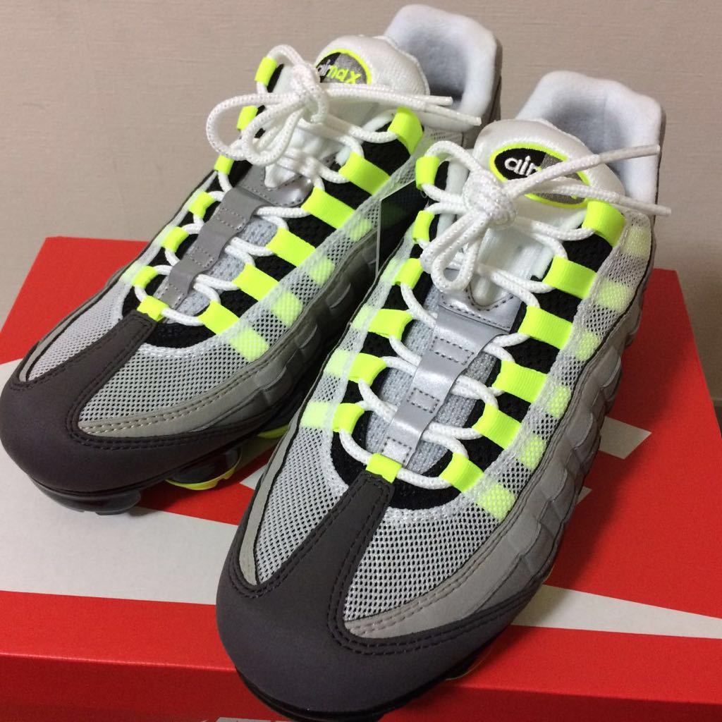 定番，大得価 27㎝ NIKE AIR VAROMAX 95 NEON YELLOW ナイキ エア ヴェイパーマックス ネオン イエロー グラデ VAPOR MAX OG atmos 当選品(27.0cm)｜売買されたオークション情報、yahooの商品情報をアーカイブ公開 - オークフ 27.0cm