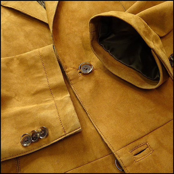 美品 ポールスチュアート 秋冬アマレッタジャケットL茶★J40114 Paul Stuart 高級人工皮革 ヌバック調