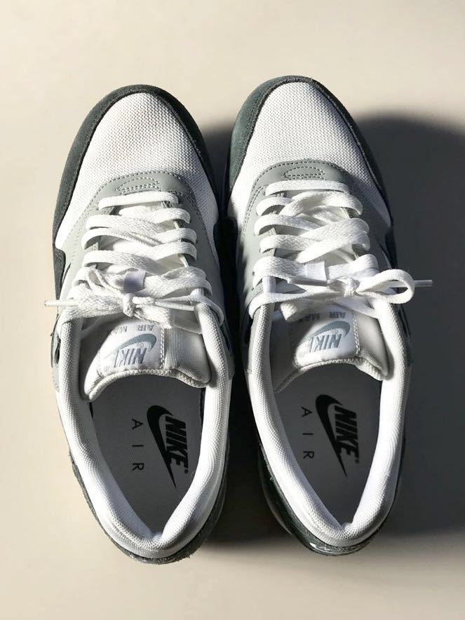 NIKE AIR MAX 1 ESSENTIAL 27cm 黒 白 グレー エアマックス ナイキ エッセンシャル Air Max 0 Platinum Black-Pure White-Black-Wolf