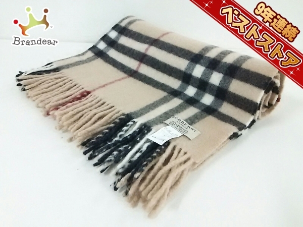 【人気SALE，限定セール】 バーバリーロンドン Burberry LONDON マフラー ウール ベージュ&times;黒&times;レッド チェック柄(マフラー)｜売買されたオークション情報、yahooの商品情報をアーカイブ公開 - オークファン 服飾小物