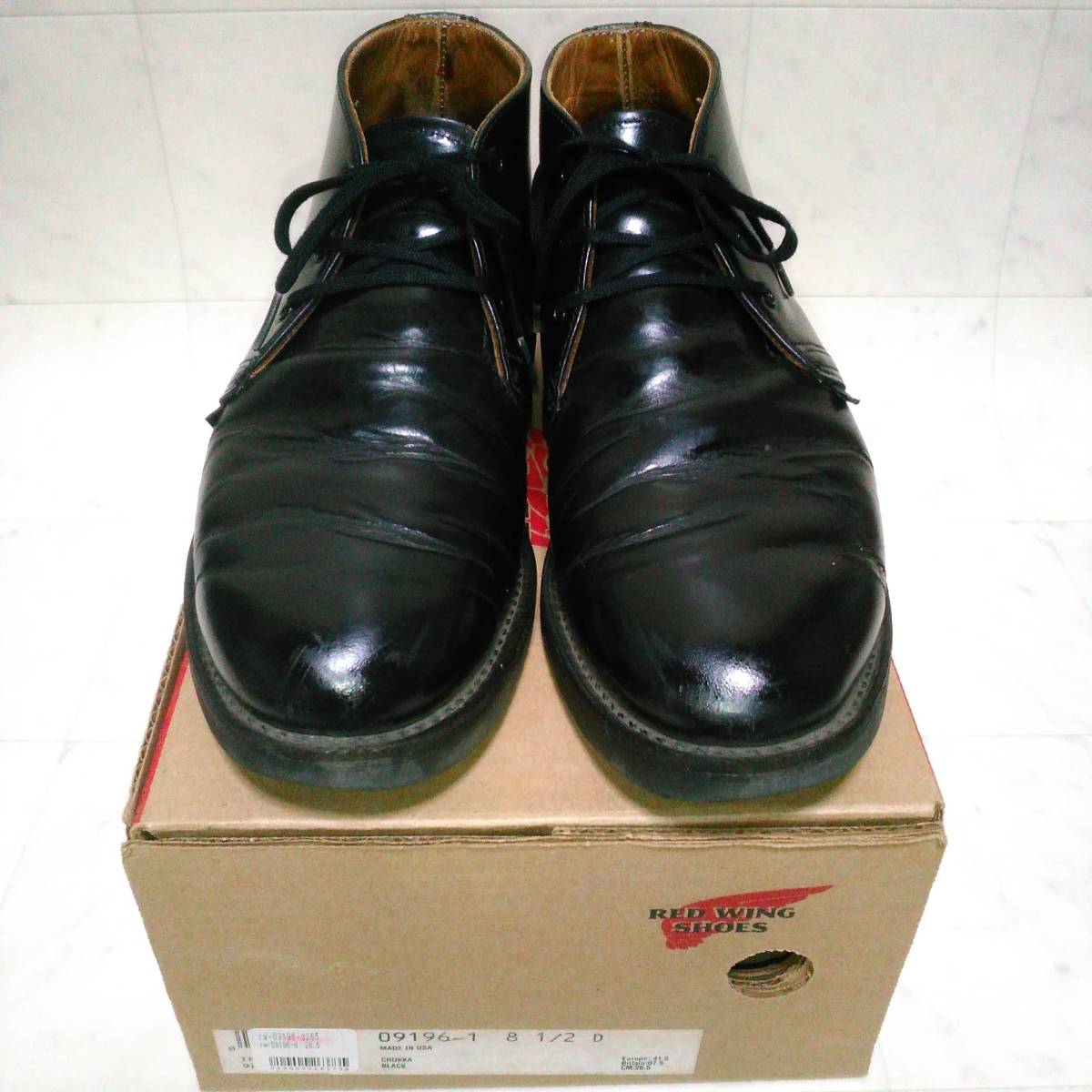 爆買い，送料無料 RED WING レッドウィング 9196 8.5D 26.5cm POSTMAN CHUKKA ポストマン チャッカ ブーツ ブラック 箱付き(8.5インチ)｜売買されたオークション情報、yahooの商品情報をアーカイブ公開 - オークファン 8.5インチ