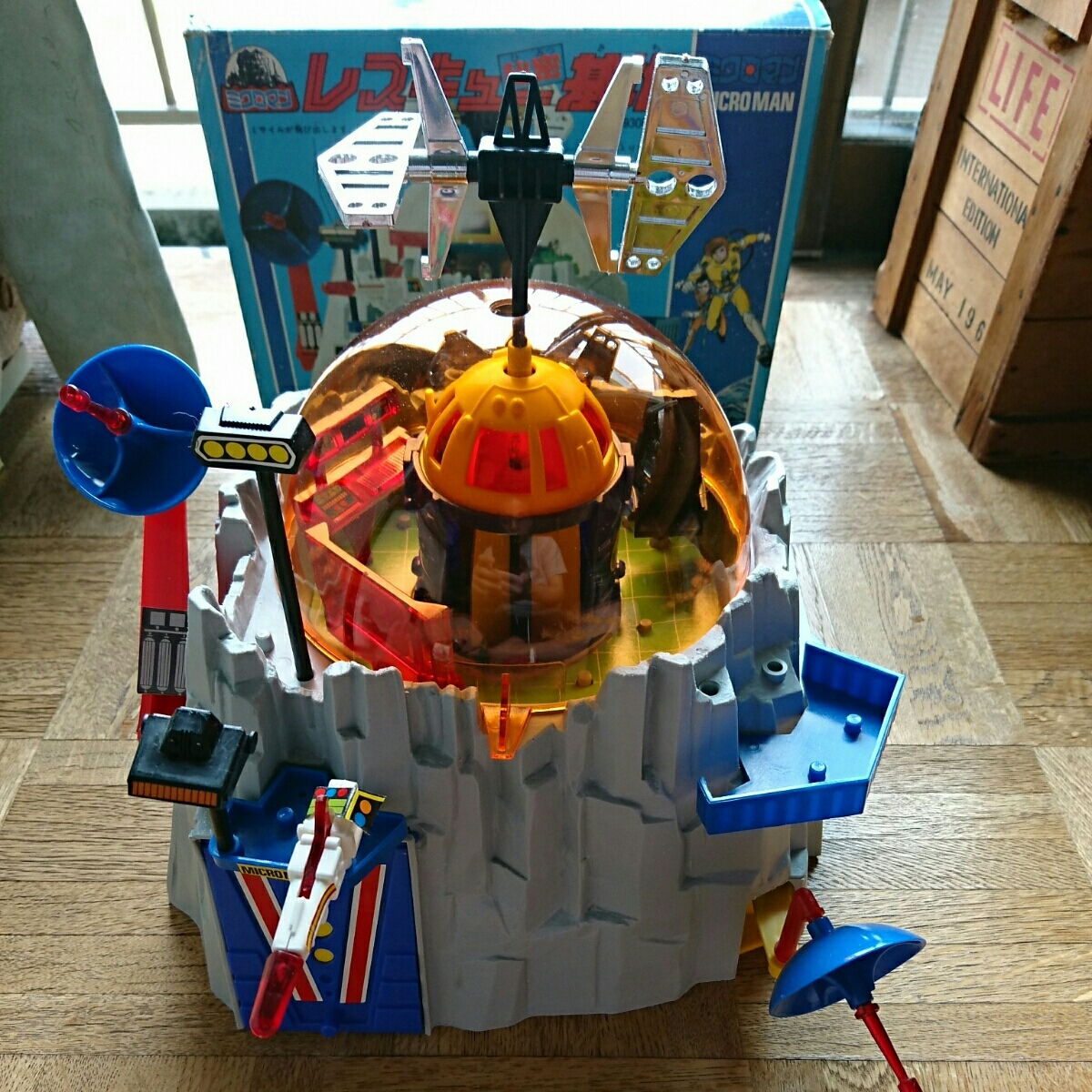当時物】ミクロマン レスキュー秘密基地 使用済みジャンク品 