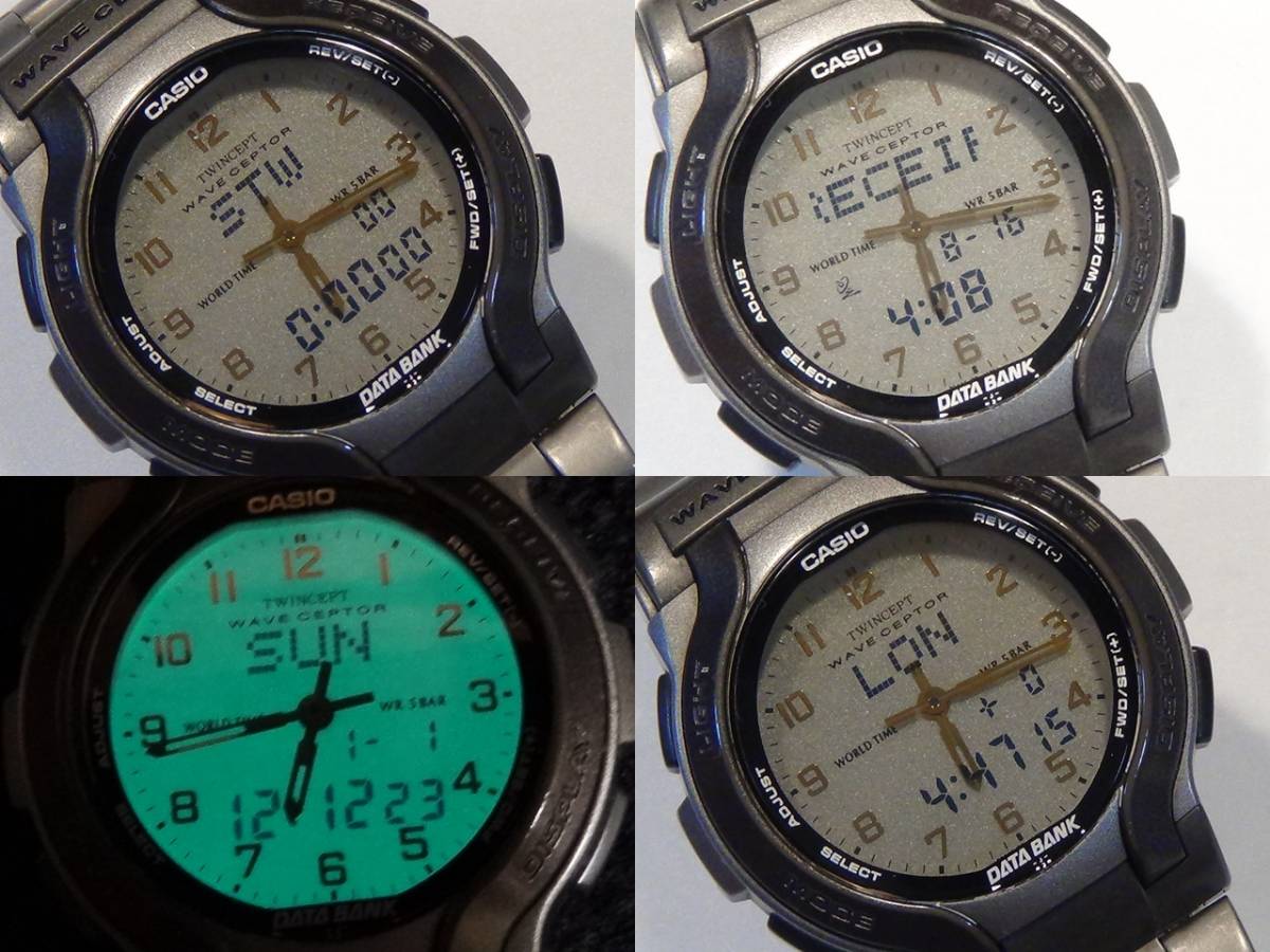 CASIO カシオ wave ceptor データバンク WVA-200 DATA BANK 電波時計 