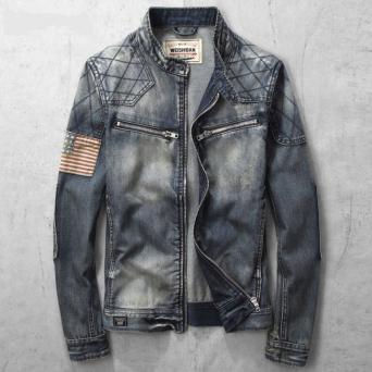 新品 デニムジャケット メンズ 国旗柄 ジージャン ビンテージ ライダース ダメージ加工 アウター 高品質 バイク用 オートバイ おしゃれ 3XL