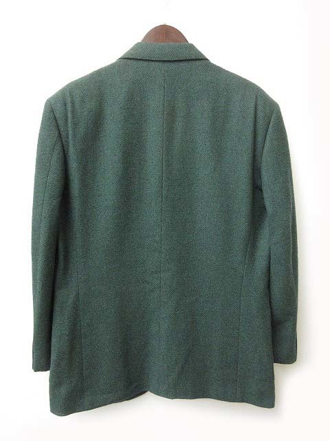 バーバリーズ Burberrys テーラード BURBERRYS 紺タグ&frasl;ドイツ製&frasl;テーラードジャケット 2B バーバリーズ Burberrys ジャケット テーラード ウール 2B 2ボタン 総裏地 M 緑 グリーン 美品 秋冬 メンズ
