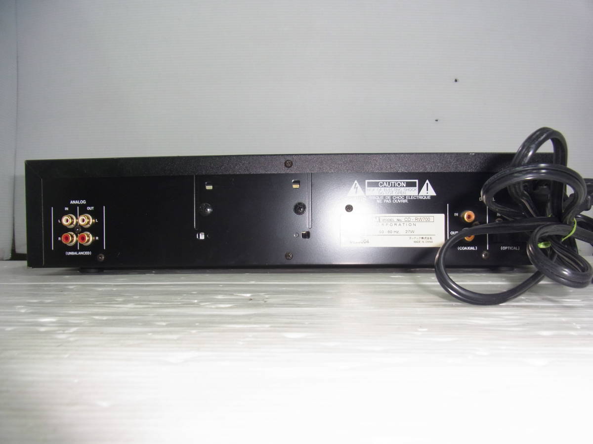 H□ジャンク-通電確認のみ TASCAM/タスカム 業務用CDレコーダー CD