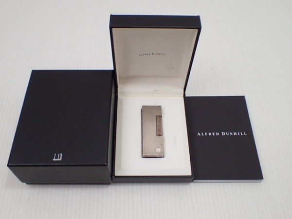 y1767/ dunhill ダンヒル ローラー ガスライター シルバー 喫煙 箱付