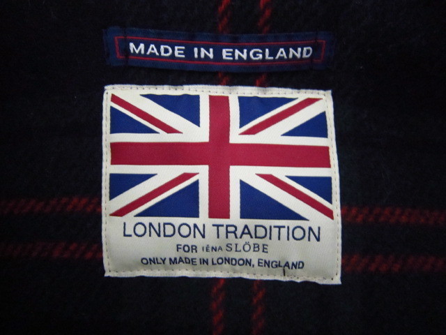 美品 16AW SLOBE IENA スローブ イエナ★LONDON TRADITION 別注 ロング ダッフル コート/サイズ36 ネイビー