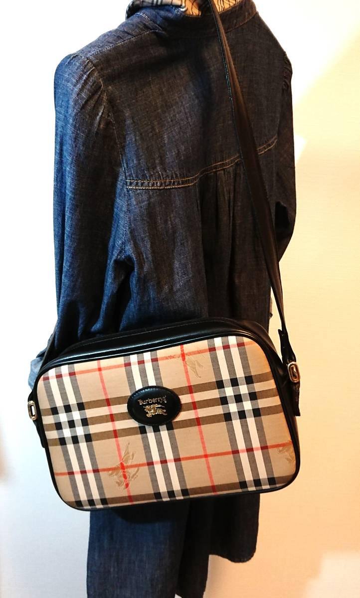 美品 人気 バーバリー ノバチェック ショルダーバッグ ヴィンテージ