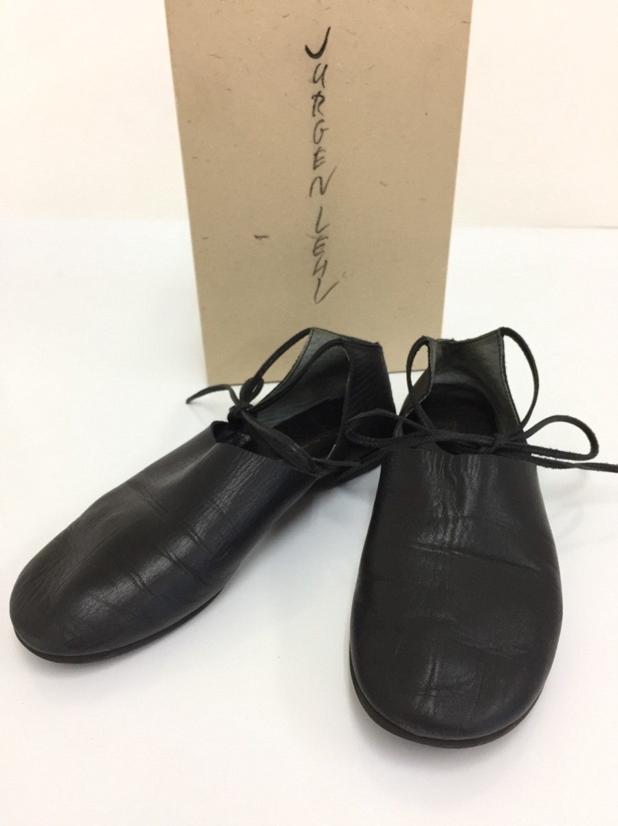 ☆JURGENLEHL レザーストラップシューズ 黒 24.5㎝ ヨーガンレール 
