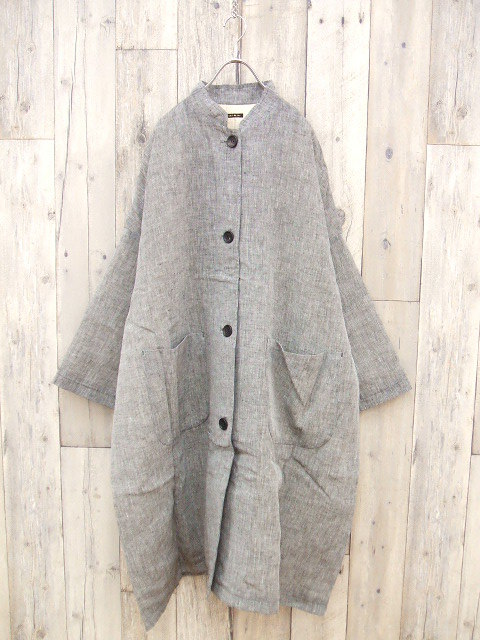 8-1012M◎R&D.M.Co-/リネンオーバーサイズコート/定価￥68000+TAX 