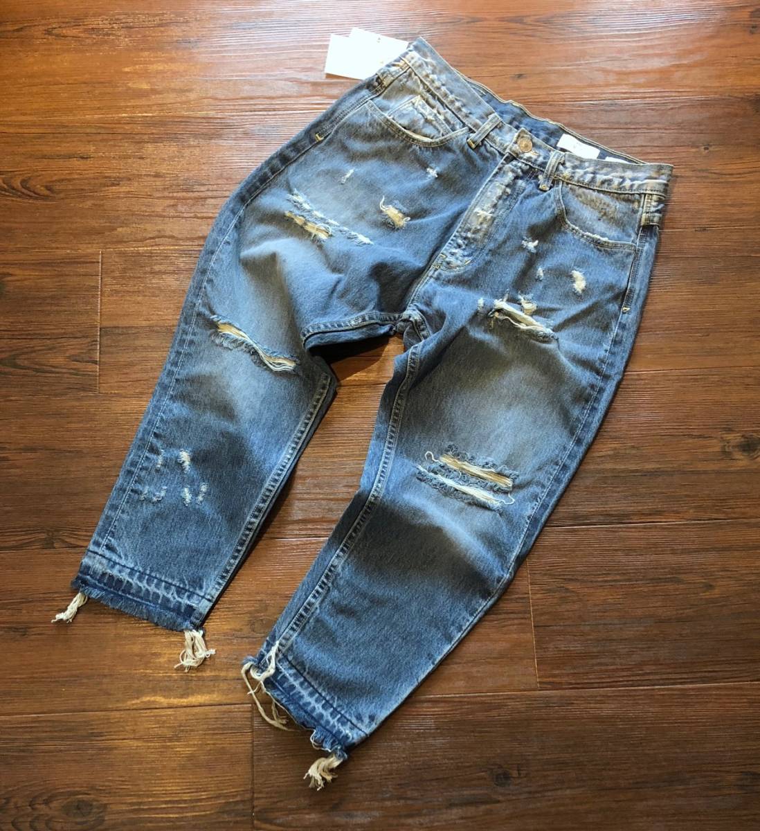 定価37，800円 新品☆ STUDIO SEVEN 18SS Damage Denim Pants ダメージ 