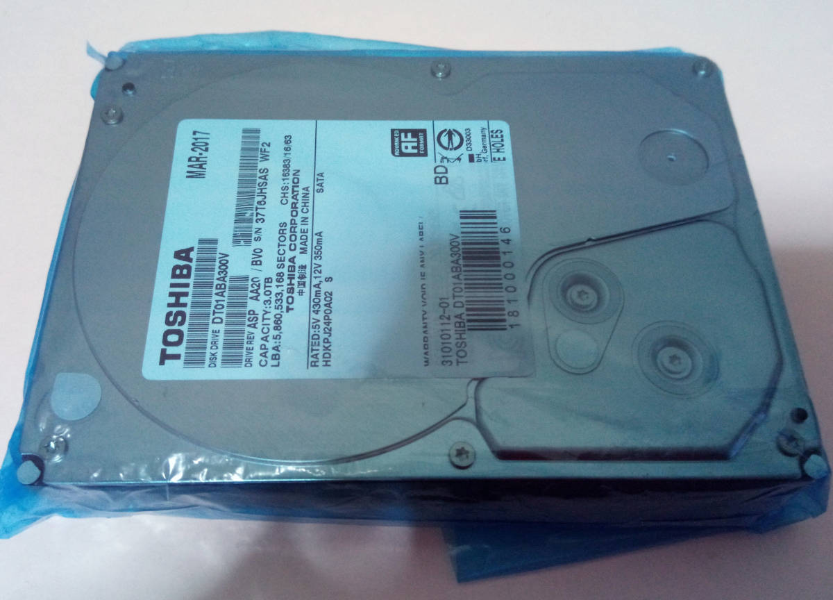 東芝 DT01ABA300V - 3.5インチHDD SATA VideoStream 3TB/正常動作品 #2