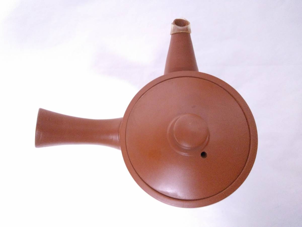 □□未使用 急須 朱泥 茶汲 六歌仙 暁山造 常滑焼 共箱入り 煎茶道具