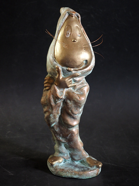 ☆ゲゲゲの鬼太郎「ねずみ男」ブロンズ像風フィギュア 全長約31.3cm