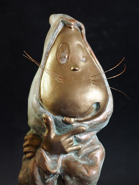 ☆ゲゲゲの鬼太郎「ねずみ男」ブロンズ像風フィギュア 全長約31.3cm