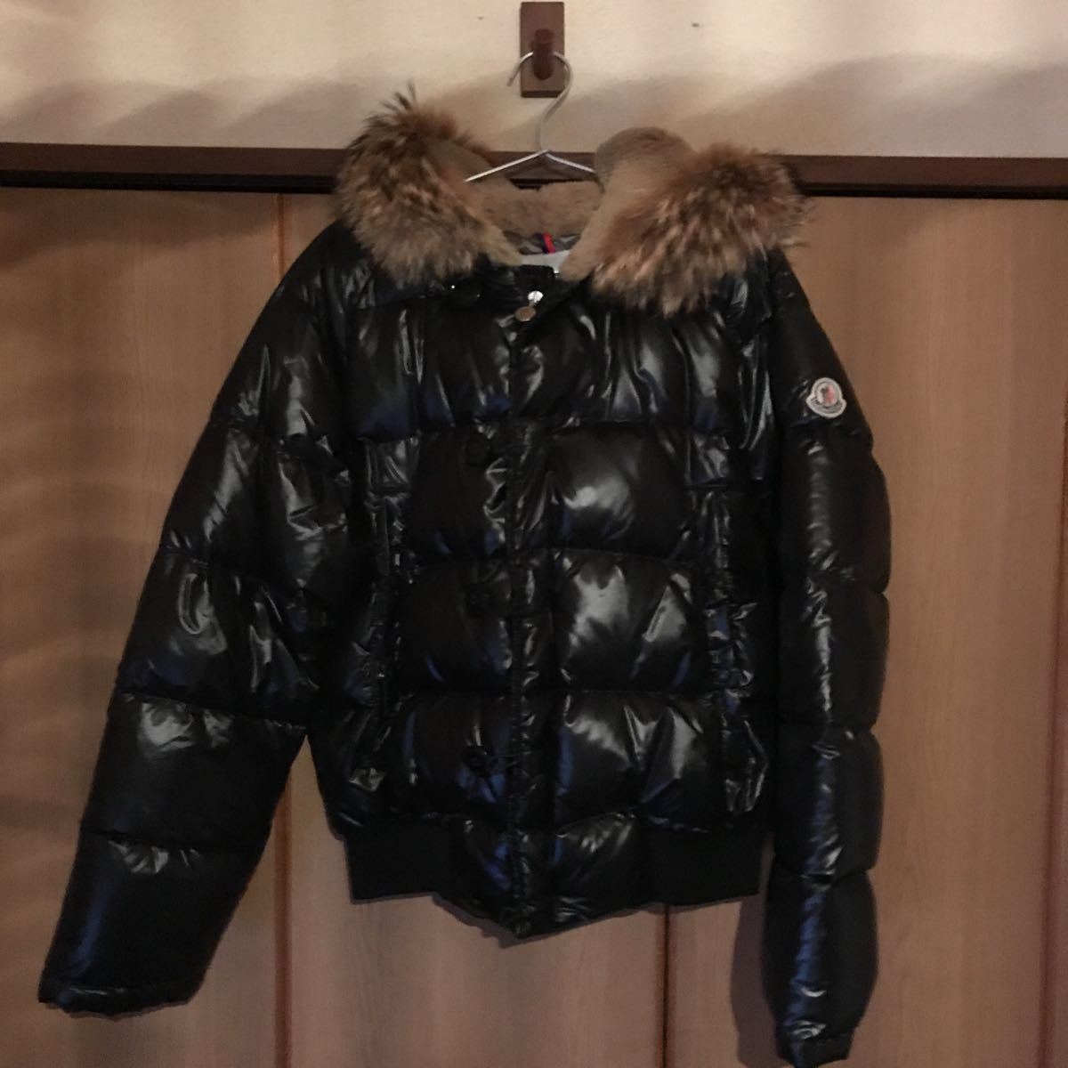 モンクレール ダウン ブルガリ 中古 ブラック 黒 MONCLER サイズ1 