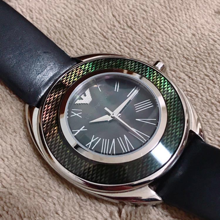 美品]エンポリオ アルマーニ クオーツ メンズ 時計 稼動中 ❇️電池 