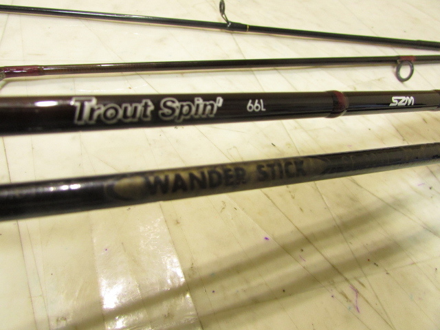 高級 SZM ルアーロッド 2本セット/Trout Spin 66L/WANDER STICK SP60ML/120サイズ 1030-16