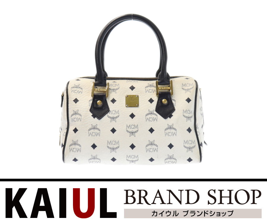 MCM ハンドバッグ ロゴグラム 2WAY ショルダーバッグ ミニボストン