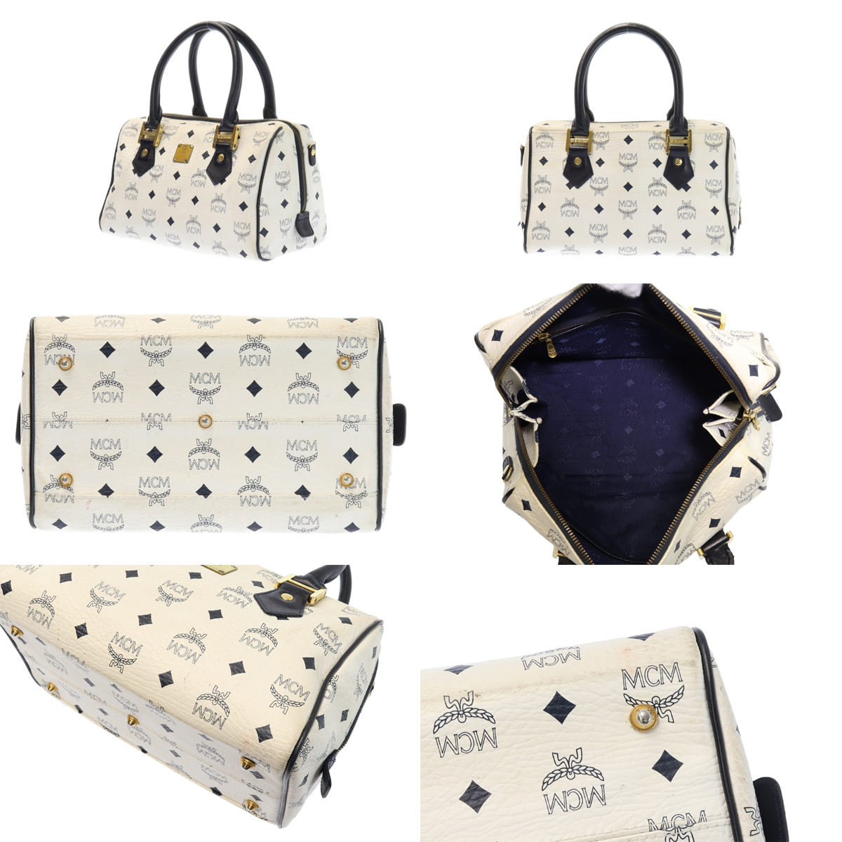 MCM ハンドバッグ ロゴグラム 2WAY ショルダーバッグ ミニボストン
