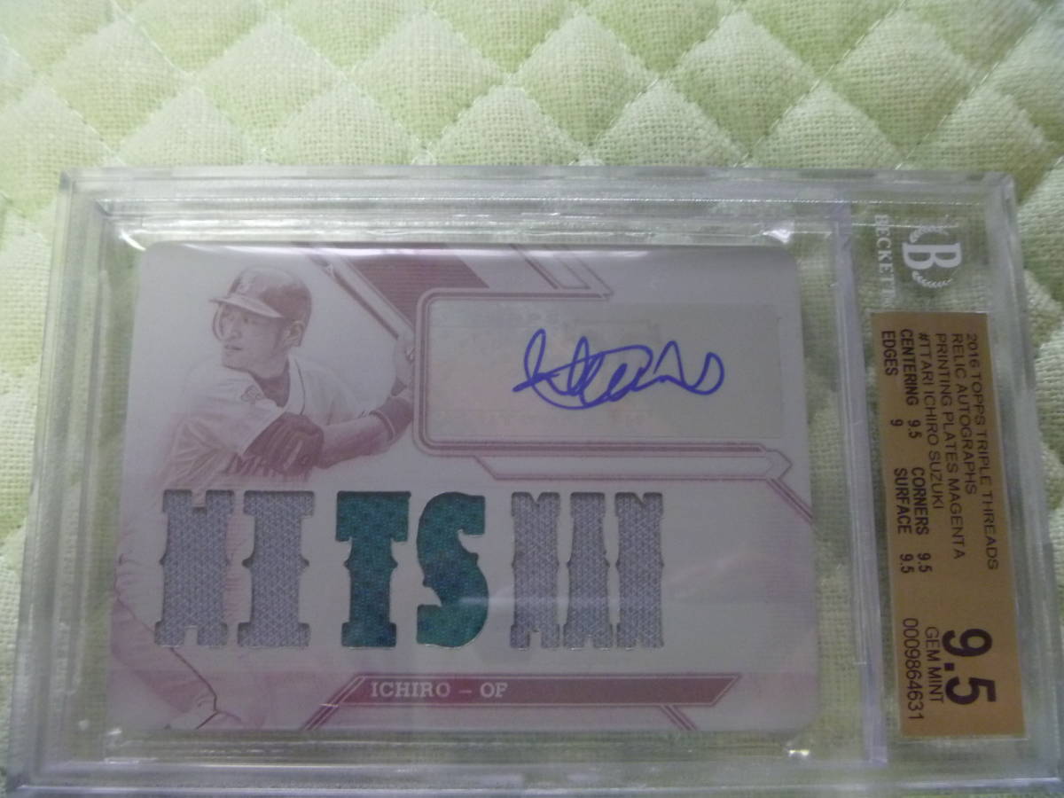 正規品，お買い得 イチロー 直筆サイン & patch パッチ ジャージ 2016 topps triple threads 1枚限定 1/1 ichiro auto マリナーズ シアトル 検 大谷翔平(Topps)｜売買されたオークション情報、yahooの商品情報をアーカイブ公 シングルカード