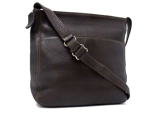 1円 ■美品■ COACH コーチ 4920 レザー 斜めがけバッグ ショルダーバッグ レディース ダークブラウン系 T407EO