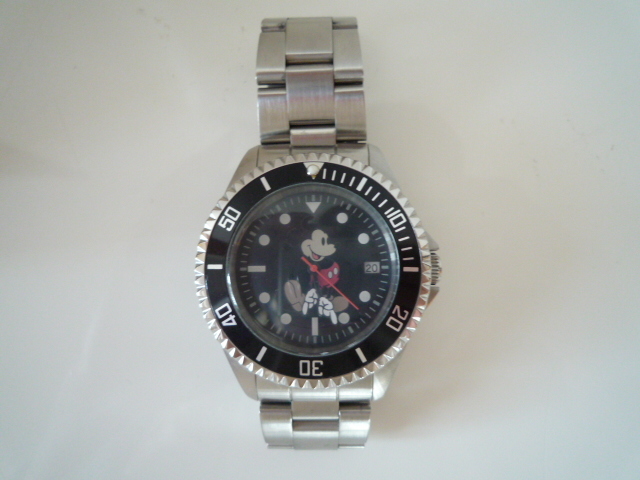 美品☆ドゥーズィエムクラス購入 ミッキーマウス腕時計☆ダイバーズ  