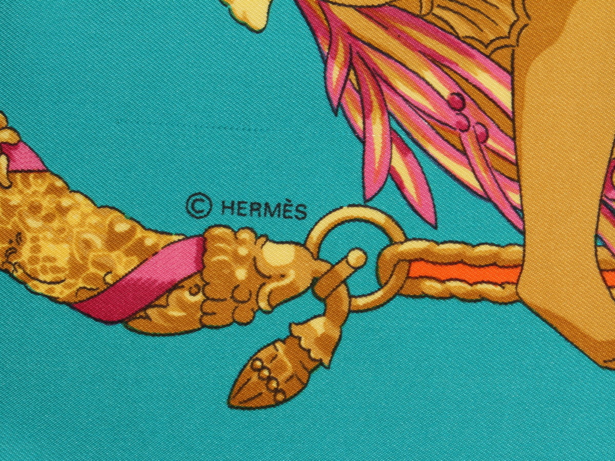 エルメス シルク 100% カレ 90 スカーフ HOMMAGE A CHARLES GARNIER　（シャルル ガルニエへの賛辞） 絹 SILK ストール レターパック対応 エルメス カレ90 スカーフ \u2013 シルクスカーフ 104062T