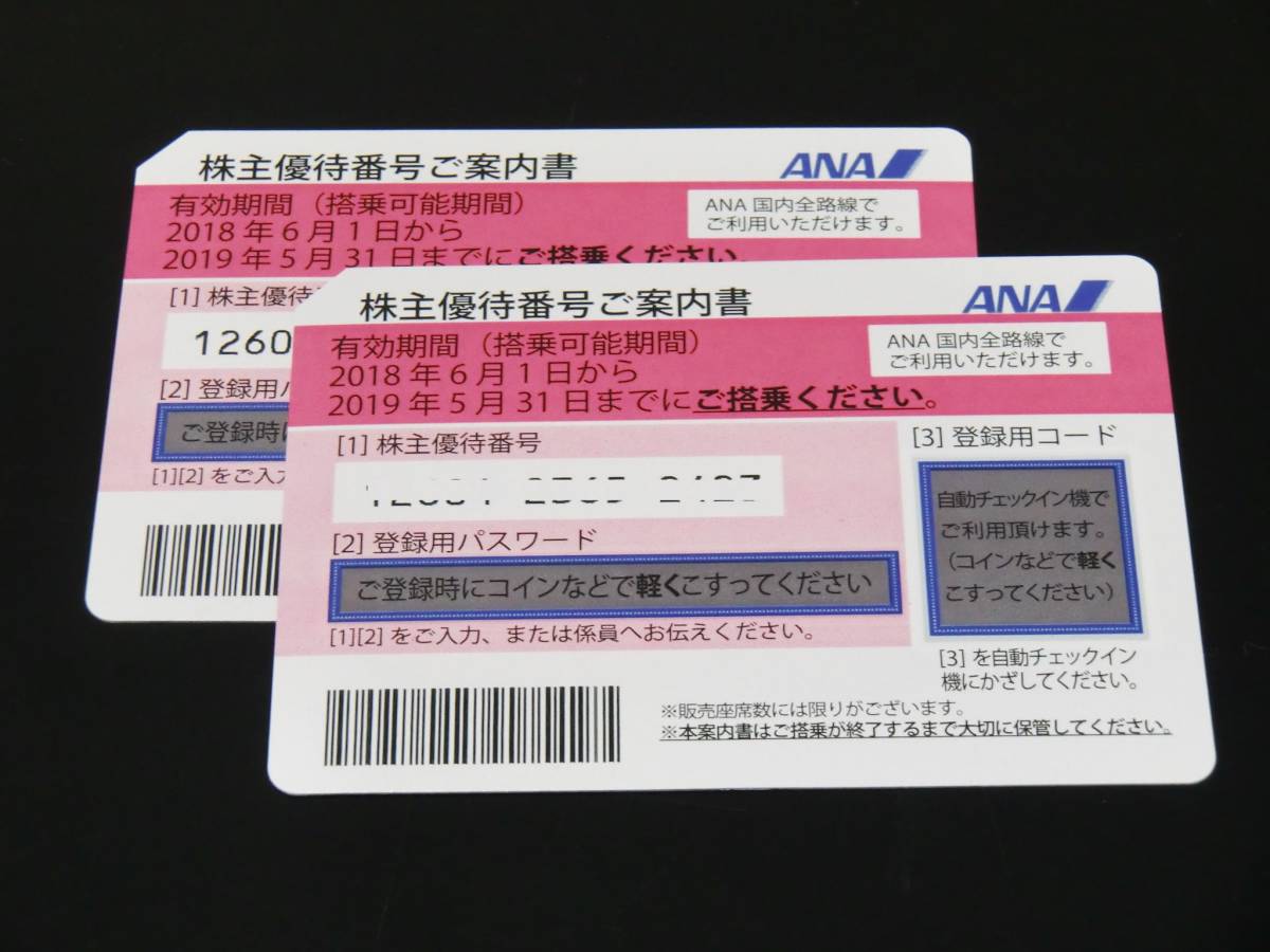 ☆ANA 株主優待券 2019年5月31日まで 2枚セット 年末の帰省・ご旅行に
