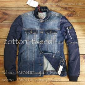 【低価，人気SALE】 Euro PULL&B メンズ デニム切替フライトジャケット ブルゾン S デニムジャケット レターパック510円 ゆうパック980円 同梱可(Sサイズ)｜売買されたオークション情報、yahooの商品情報をアーカ ジャンパー、ブルゾン一般