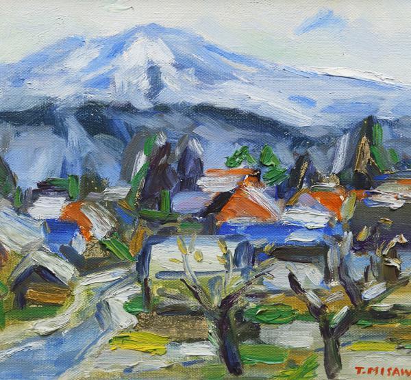 【真作】【WISH】塗師祥一郎「山村秋色」油彩 3号 ◆日本原風景 　　〇日本芸術院会員 日展顧問 日本芸術院賞 北国風景巨匠 #24092009 | 塗師祥一郎 Saitama 北国風景巨匠 #24092009 おい