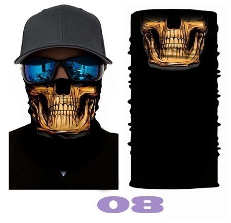 F442 【1円～】 【新品未使用】 パンクスカルバンダナ バイク オートバイネックフェイスマスク ヘルメットヘッドバンド マジックスカーフ_4