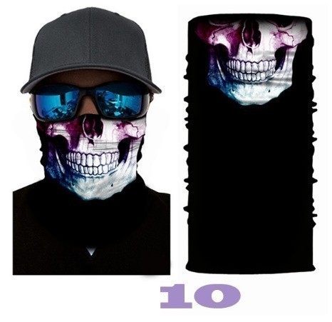 F442 【1円～】 【新品未使用】 パンクスカルバンダナ バイク オートバイネックフェイスマスク ヘルメットヘッドバンド マジックスカーフ_6