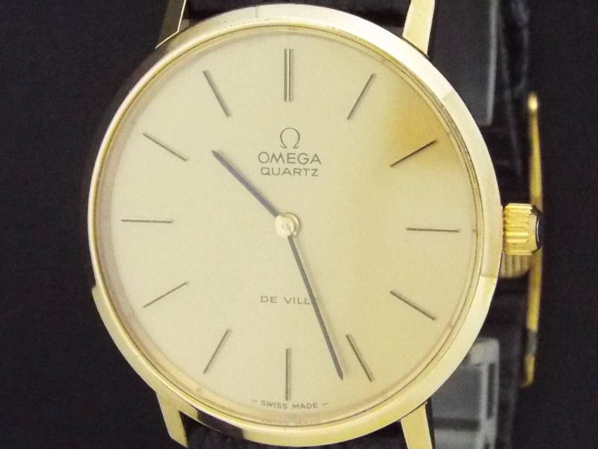 OMEGA オメガ⁄DE VILLE デビル⁄クオーツ⁄メンズ腕時計⁄文字盤 ゴールド