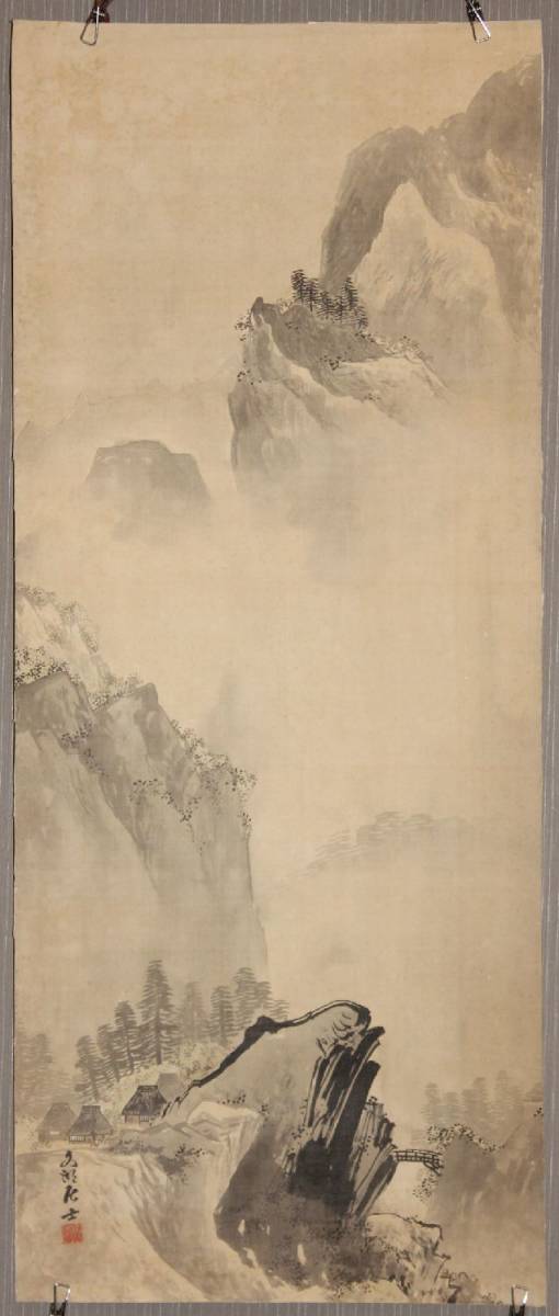 中国美術『 唐寅 唐伯虎 山水 』 中国明代山水画家 手巻 a02 中国古代