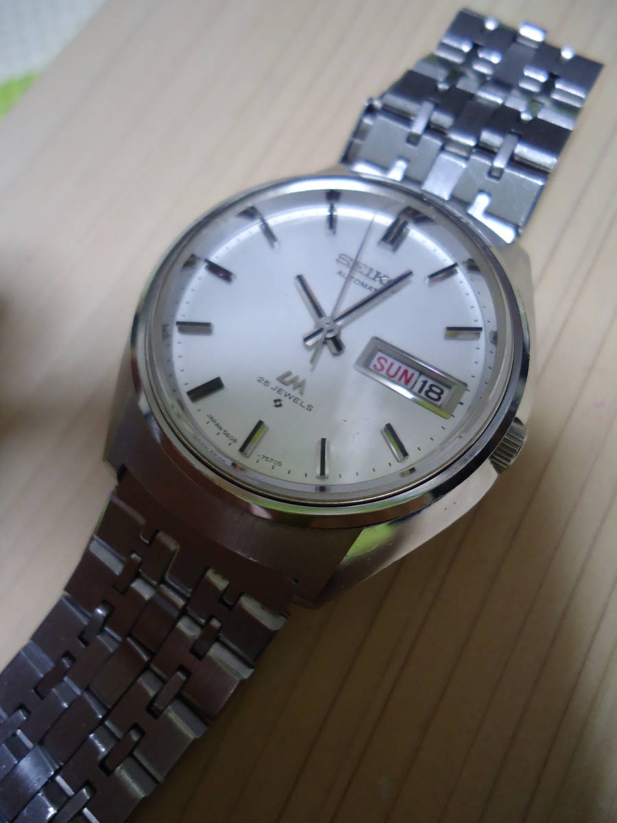 稼働品 SEIKO LM ロードマチック 5606-7240 自動巻 Yahoo!オークション - 「5606-7240」セイコー LM 5606-7240 23石