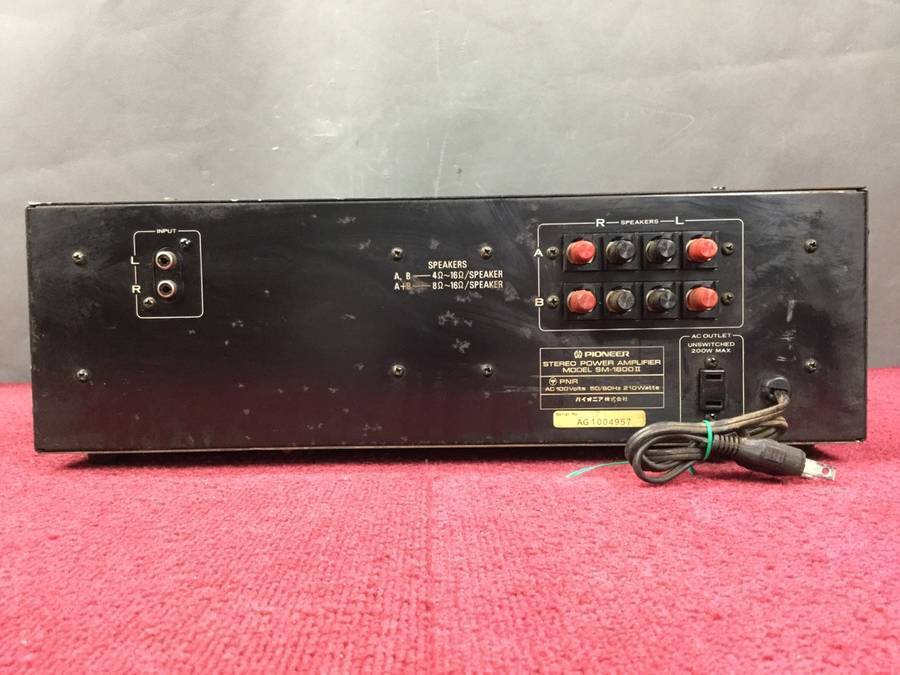 PIONEER SM-1800Ⅱ パワーアンプ◇ジャンク品 パイオニアSM-1800Ⅱ音
