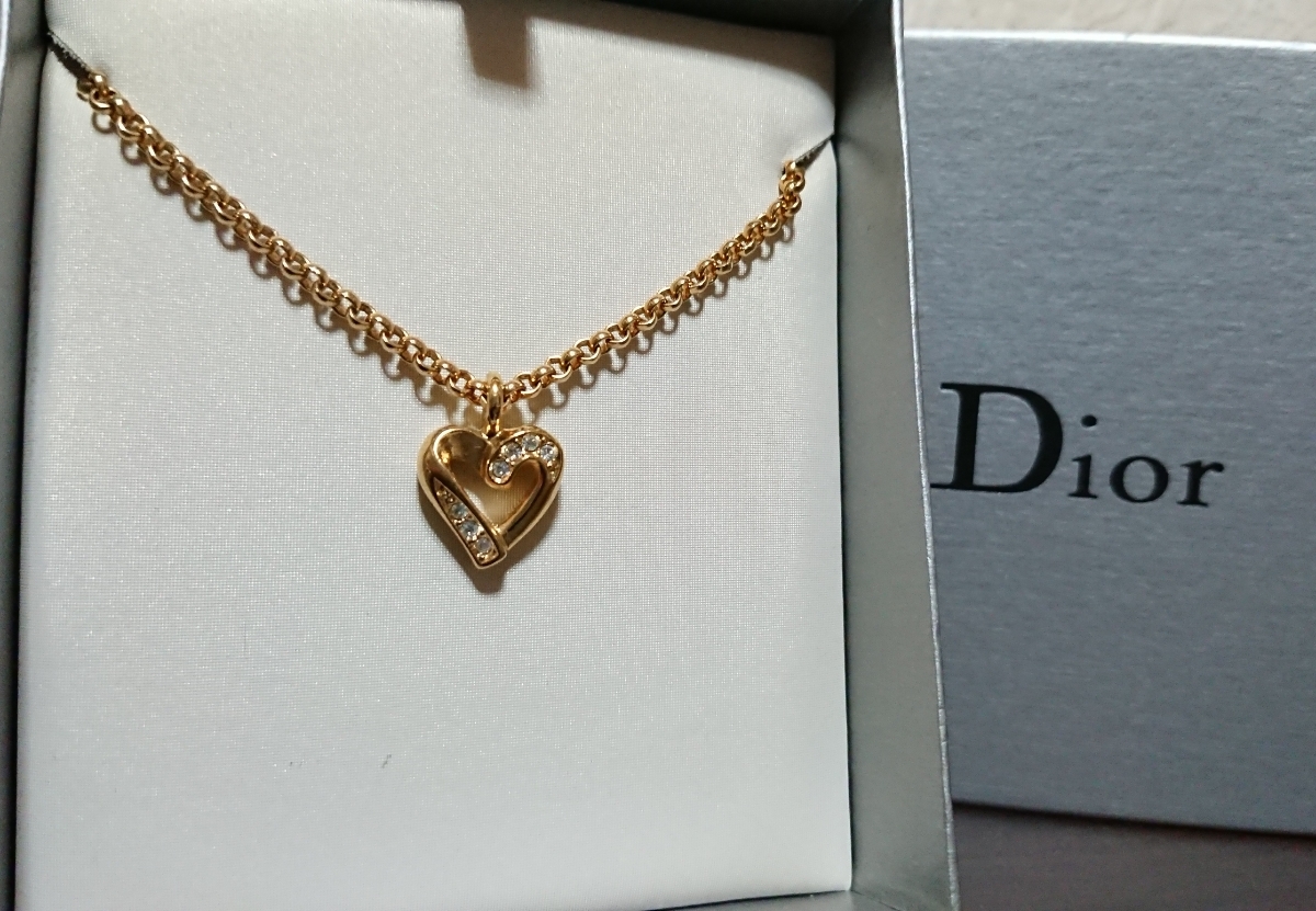 Christian Dior クリスチャン・ディオール オープンハート ネックレス 