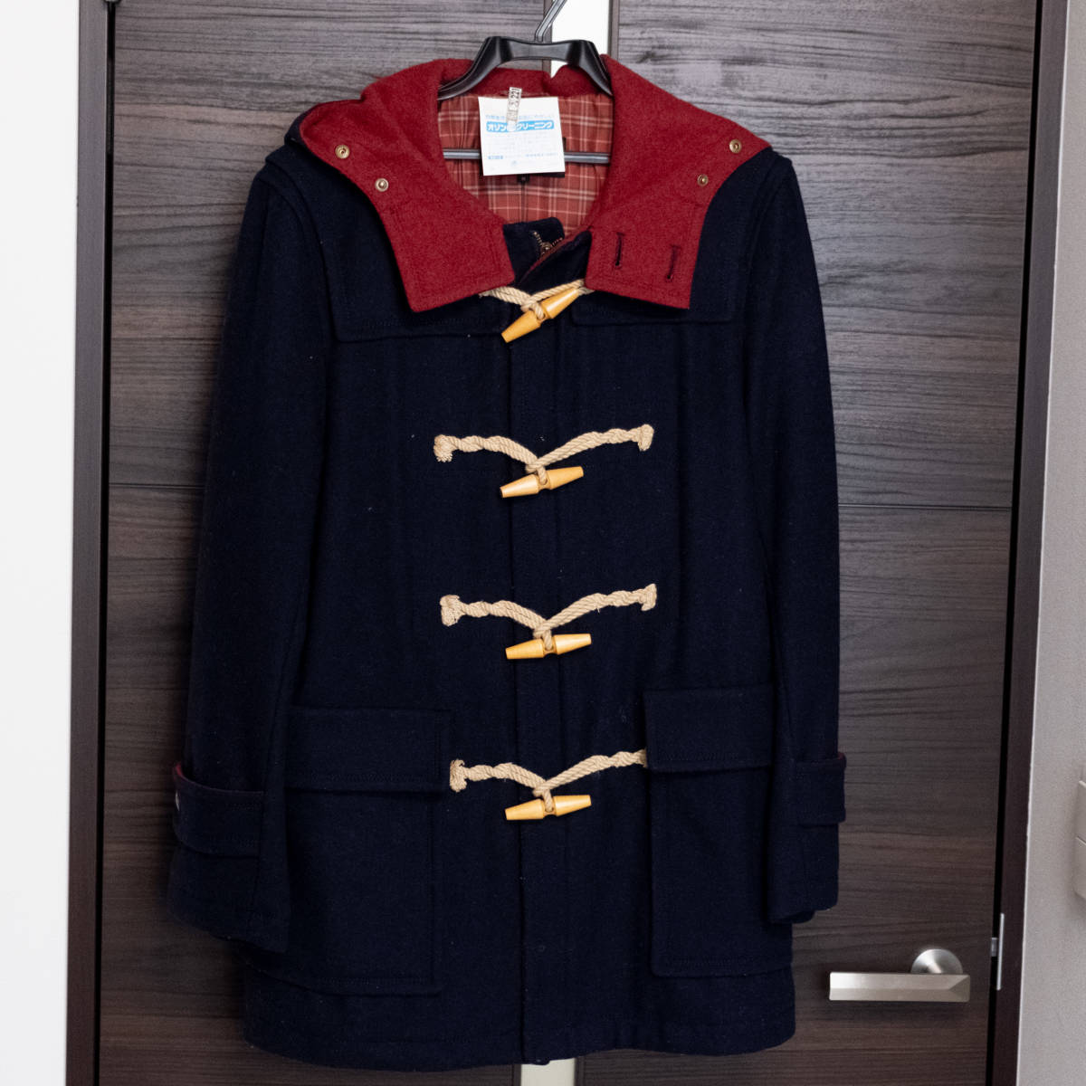 美品 BURBERRY BLACK LABEL メルトンダッフルコート バーバリー