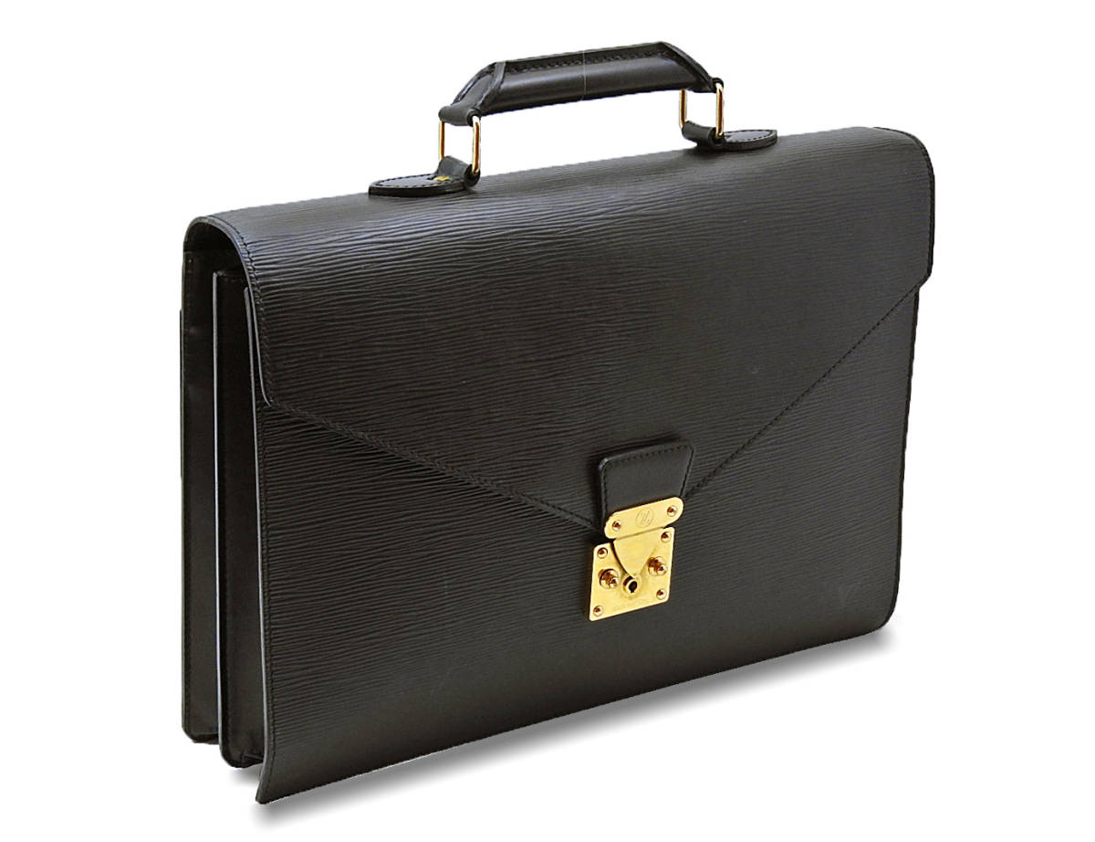 美品】LOUIS VUITTON セルヴィエットコンセイエ 黒☆ベタなし☆正規品