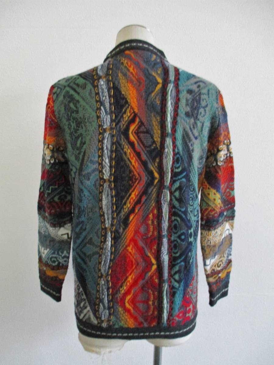 COOGI クージー オーストラリア製 3D柄織りニットセーター 良品 size S