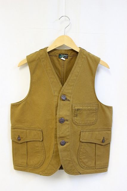 新作入荷，お買い得 SUGAR CANE 13oz. BROWN CANVAS HUNTING VEST 38/シュガーケーン ハンティングベスト(その他)｜売買されたオークション情報、yahooの商品情報をアーカイブ公開 - オークファン 男性用