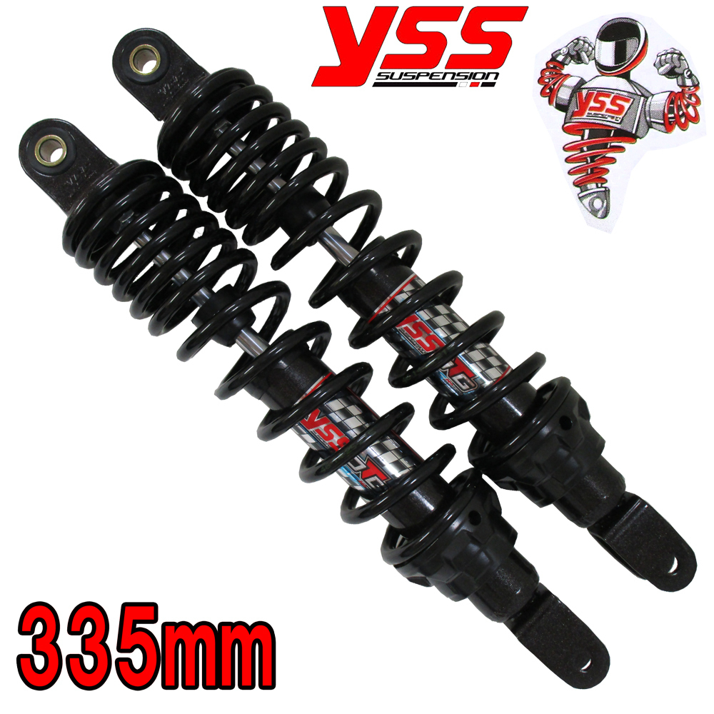 バイク PCX YSS DTGガスハイブリッドリアサス 335mm (黒色)