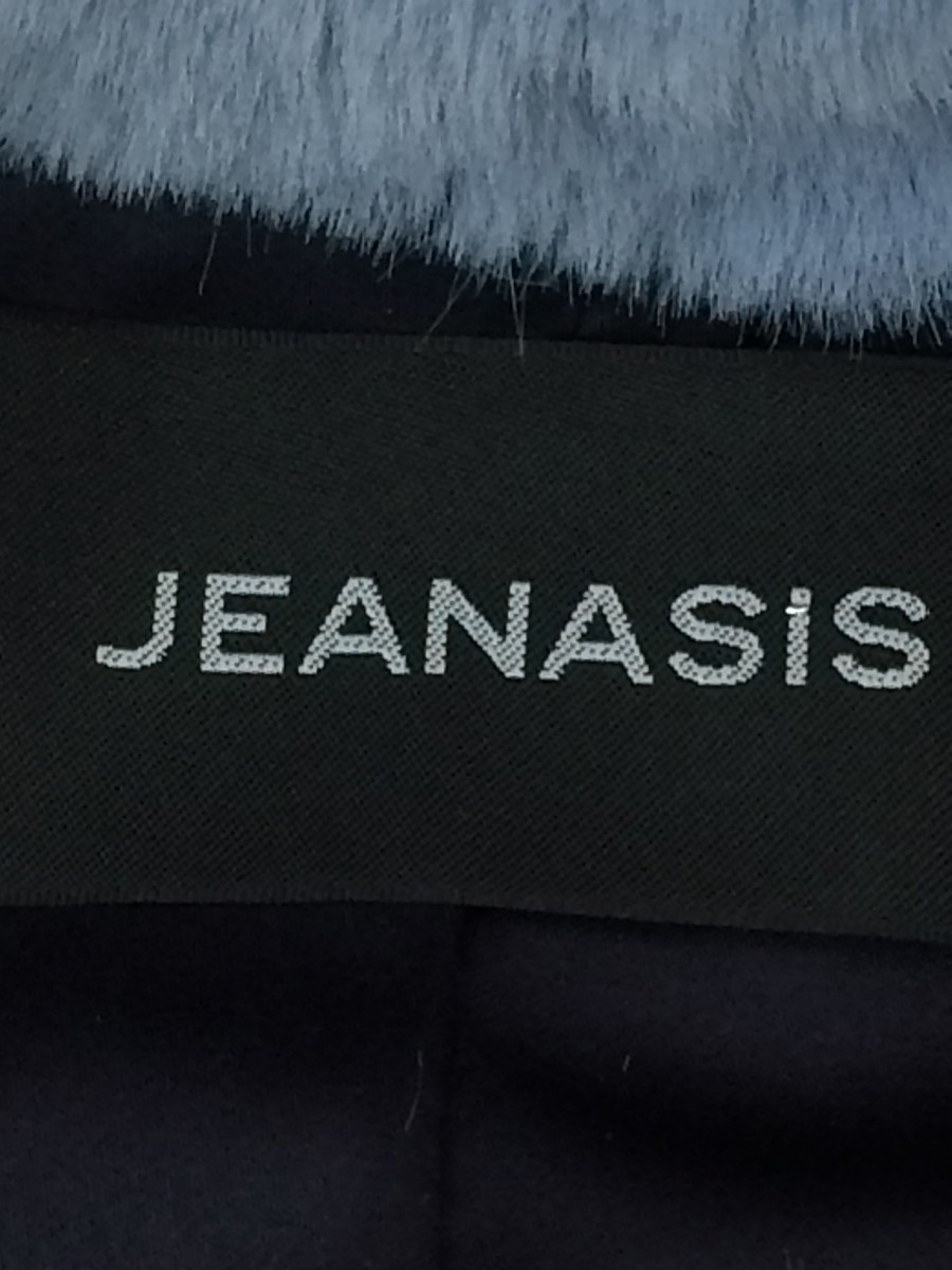 JEANASIS◆ボリュームファーノーカラーコート/FREE/ポリエステル/BLU ノーカラーコート ボリュームファー JEANASIS 新品◆JEANASIS ボリュームファーノーカラーコートの通販 ノーカラーコートの通販