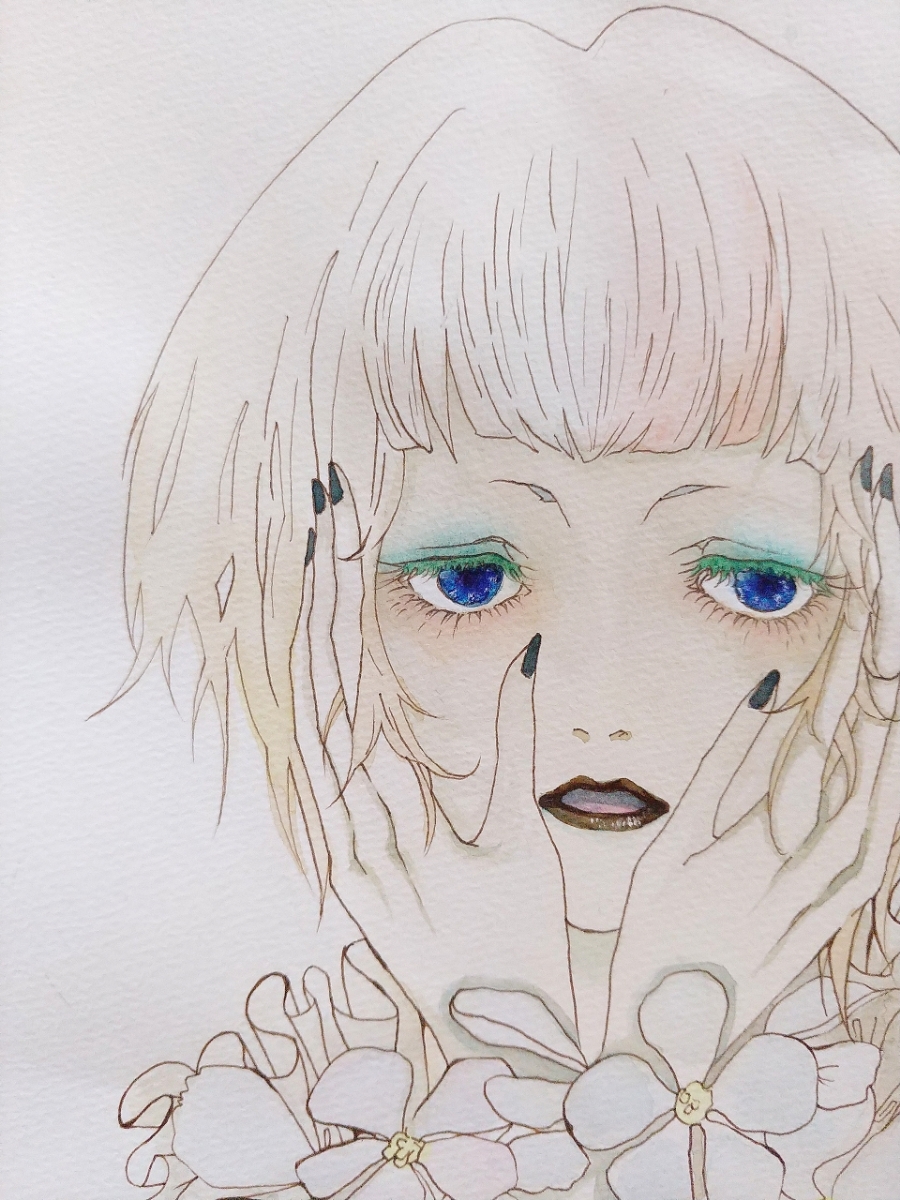 オリジナルイラスト 手描きイラスト 原画 退廃的心鏡 手描きイラスト 売買されたオークション情報 Yahooの商品情報をアーカイブ公開 オークファン Aucfan Com