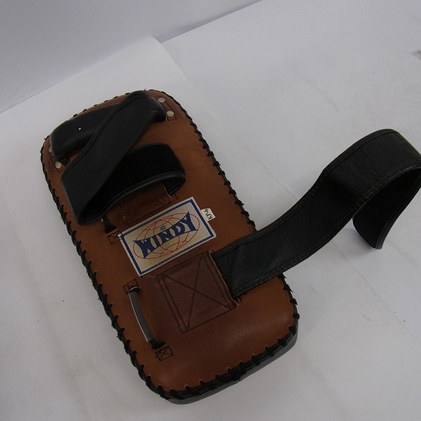 WINDY キックミット 黒 ストラップ付き WINDYウィンディ ヘッドギア (L