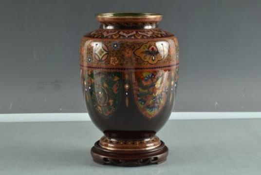 【定番，新品】 眉16750 安藤重兵衛 古代鳳龍文七宝花瓶(花器)｜売買されたオークション情報、yahooの商品情報をアーカイブ公開 - オークファン 花器