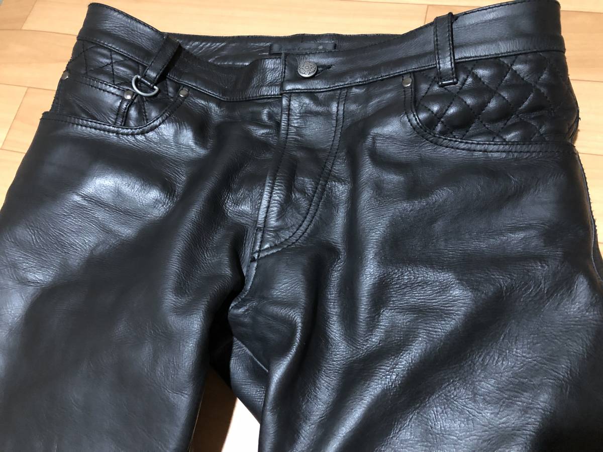 Liegoo Leathers Black Label 牛革製 冬用2重インナー付きレザー ライディングパンツ 身長170cm前後 ウエスト90cmの方 品番CWP-04